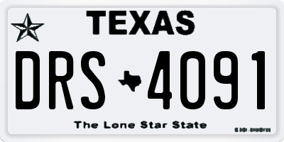 TX license plate DRS4091
