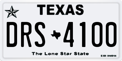 TX license plate DRS4100