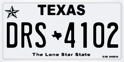 TX license plate DRS4102