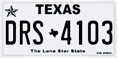 TX license plate DRS4103