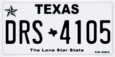 TX license plate DRS4105