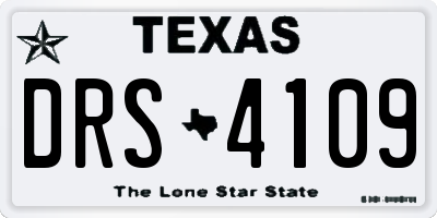 TX license plate DRS4109