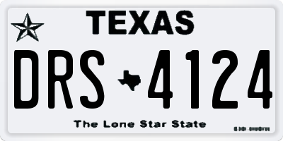 TX license plate DRS4124