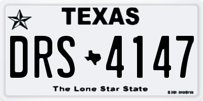 TX license plate DRS4147