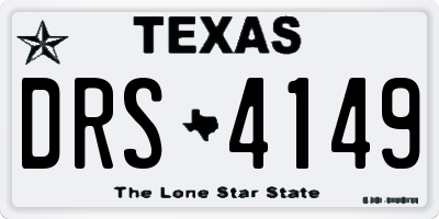 TX license plate DRS4149