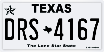 TX license plate DRS4167