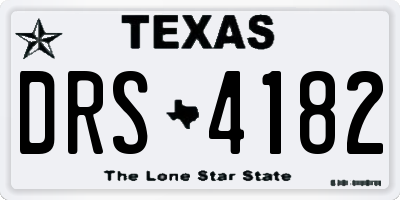 TX license plate DRS4182