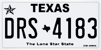 TX license plate DRS4183
