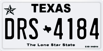 TX license plate DRS4184