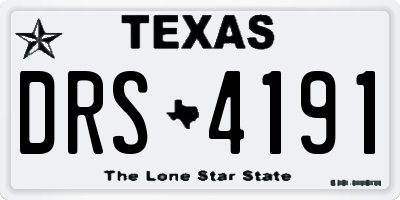 TX license plate DRS4191