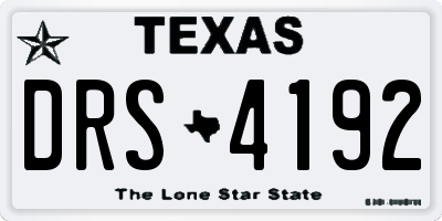 TX license plate DRS4192