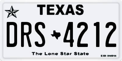 TX license plate DRS4212
