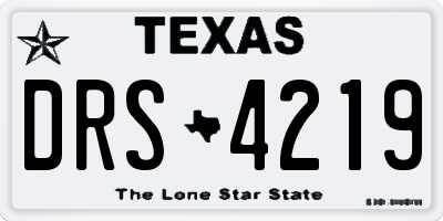 TX license plate DRS4219