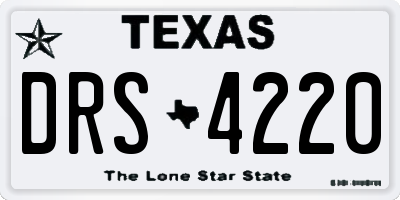 TX license plate DRS4220