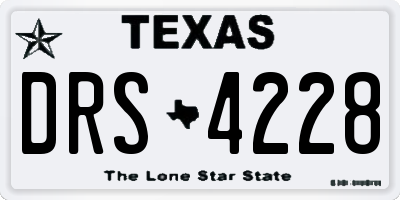 TX license plate DRS4228