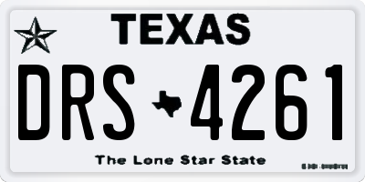 TX license plate DRS4261