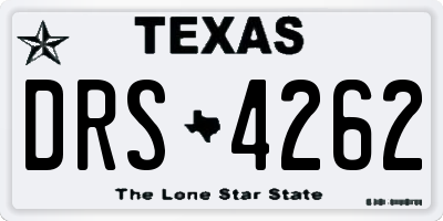 TX license plate DRS4262