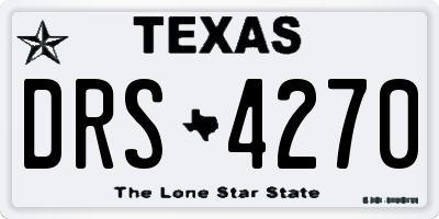 TX license plate DRS4270