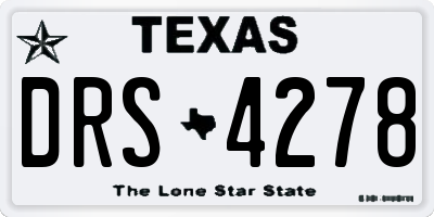 TX license plate DRS4278