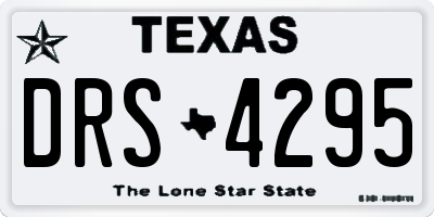 TX license plate DRS4295