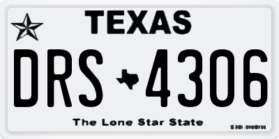 TX license plate DRS4306