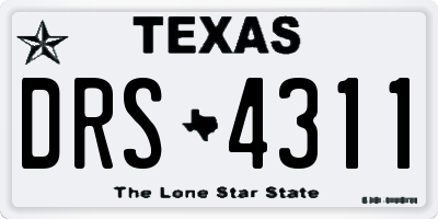 TX license plate DRS4311