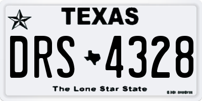 TX license plate DRS4328