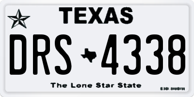 TX license plate DRS4338