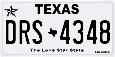 TX license plate DRS4348