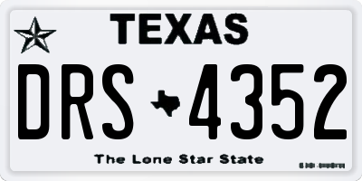 TX license plate DRS4352