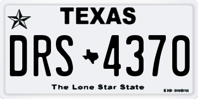 TX license plate DRS4370
