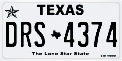 TX license plate DRS4374