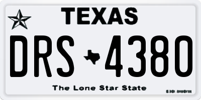 TX license plate DRS4380