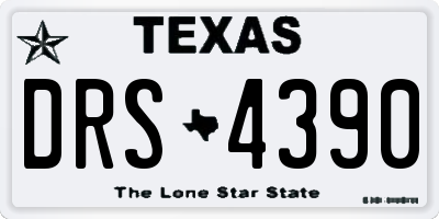 TX license plate DRS4390