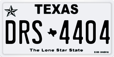TX license plate DRS4404