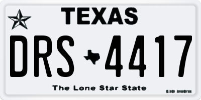 TX license plate DRS4417