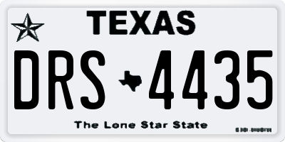 TX license plate DRS4435