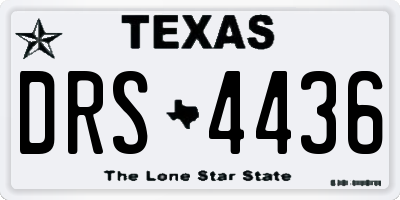 TX license plate DRS4436
