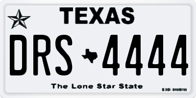 TX license plate DRS4444