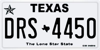 TX license plate DRS4450