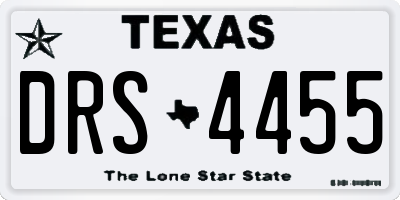 TX license plate DRS4455