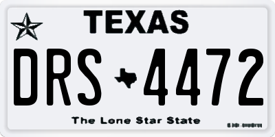 TX license plate DRS4472