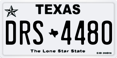 TX license plate DRS4480