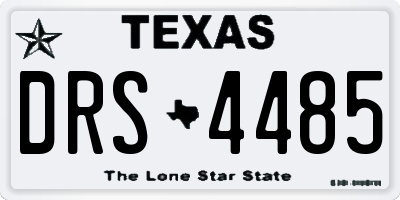 TX license plate DRS4485