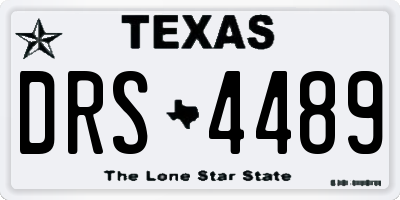 TX license plate DRS4489