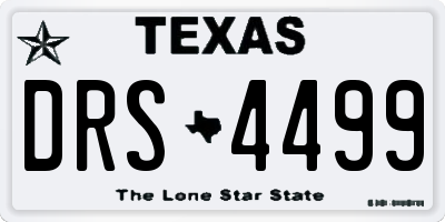 TX license plate DRS4499