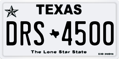 TX license plate DRS4500