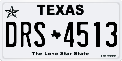 TX license plate DRS4513