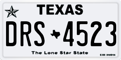 TX license plate DRS4523