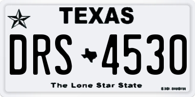 TX license plate DRS4530